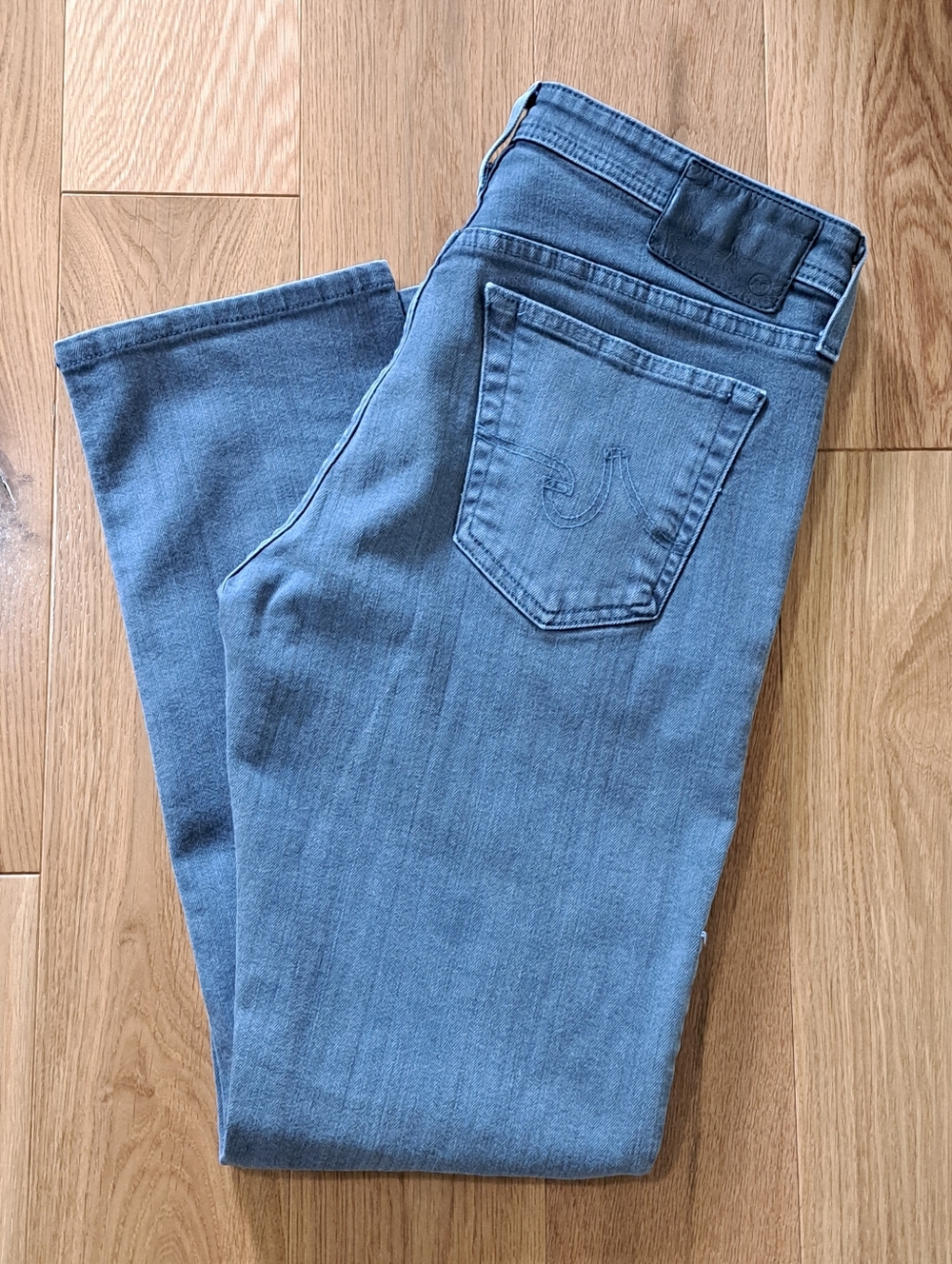 AG Everett Slim Straight Gray Jeans 31x29